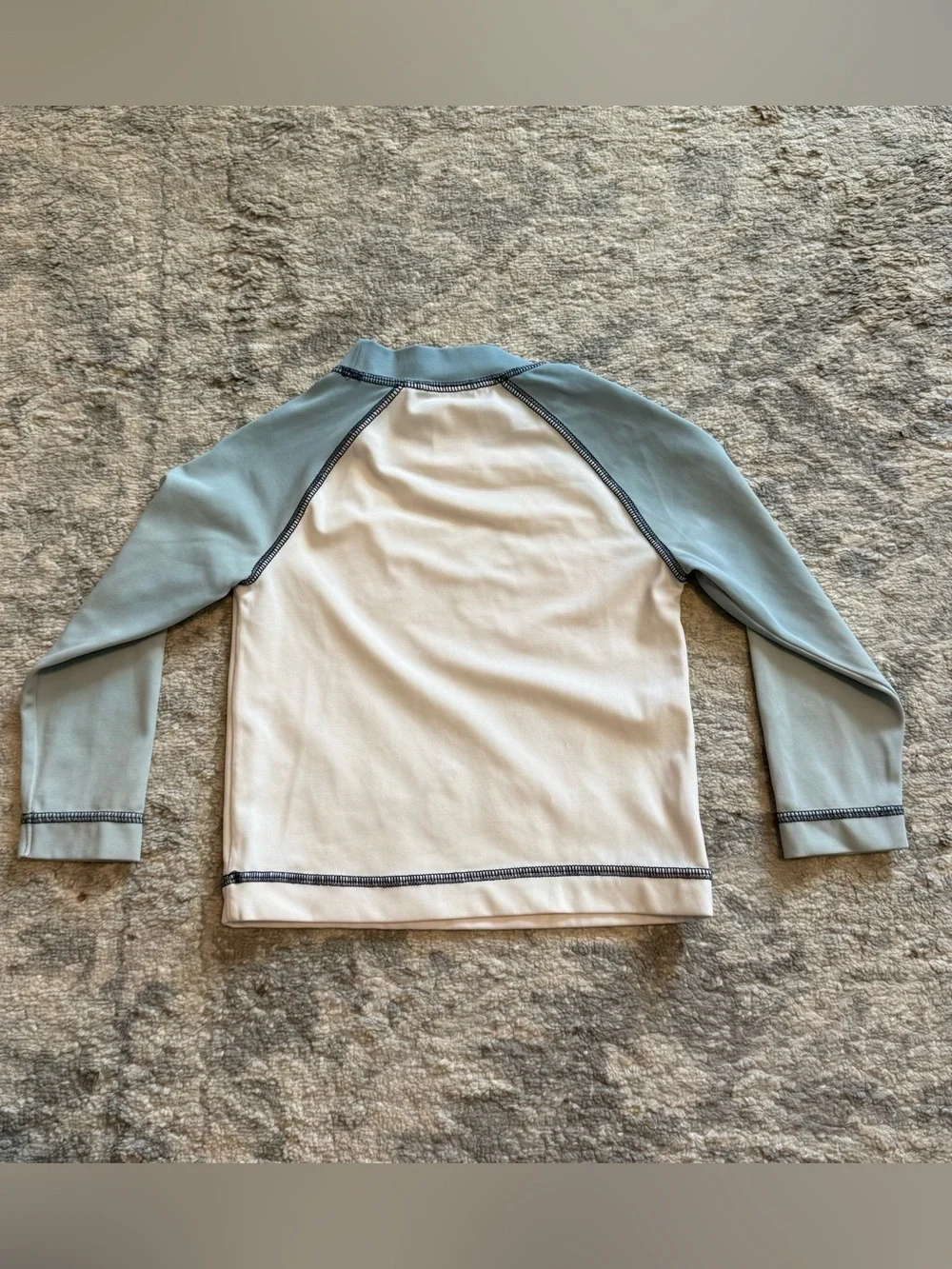 Gymboree Shark Rash Guard Swim Shirt 2T Blue White Shark Fish Print